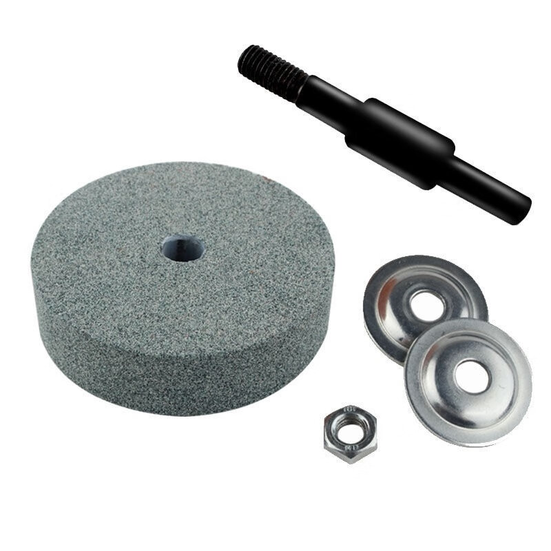 手电钻砂轮磨刀石打磨头家用电动磨刀器玉抛光机金属沙轮90mm橙黄轴