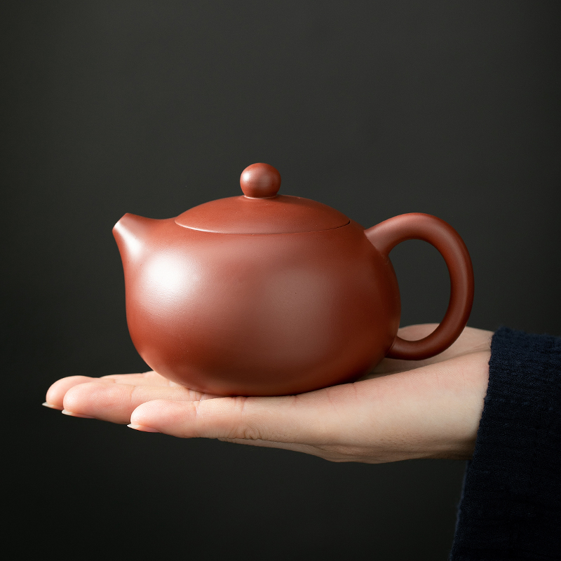 午间 大红袍凤鸣紫砂壶宜兴名家手工泡茶壶功夫茶具西施壶手把对嘴壶