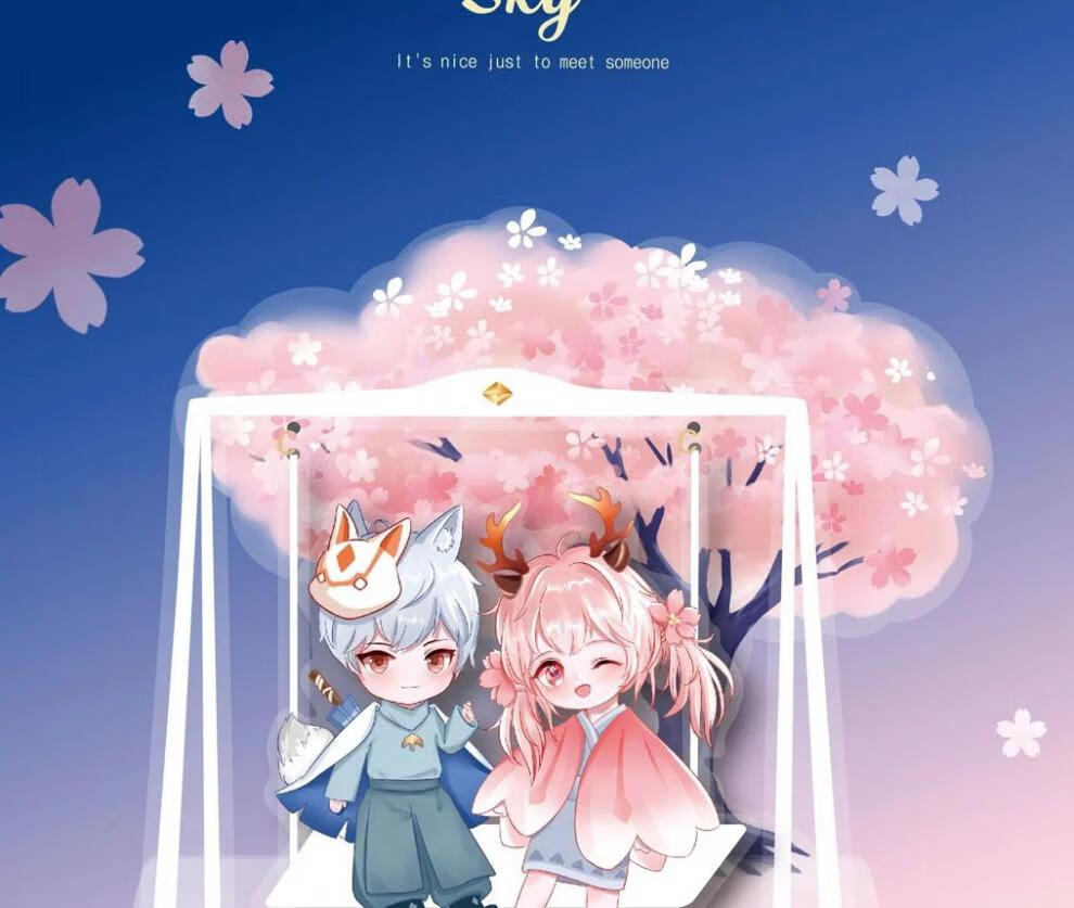 光遇游戏周边白鸟菇菇亚克力挂件钥匙扣学生书包装饰吊