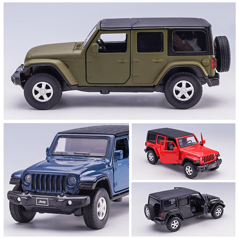 吉普车模仿真合金汽车模型摆件卢比肯越野车儿童玩具车定制款jeep