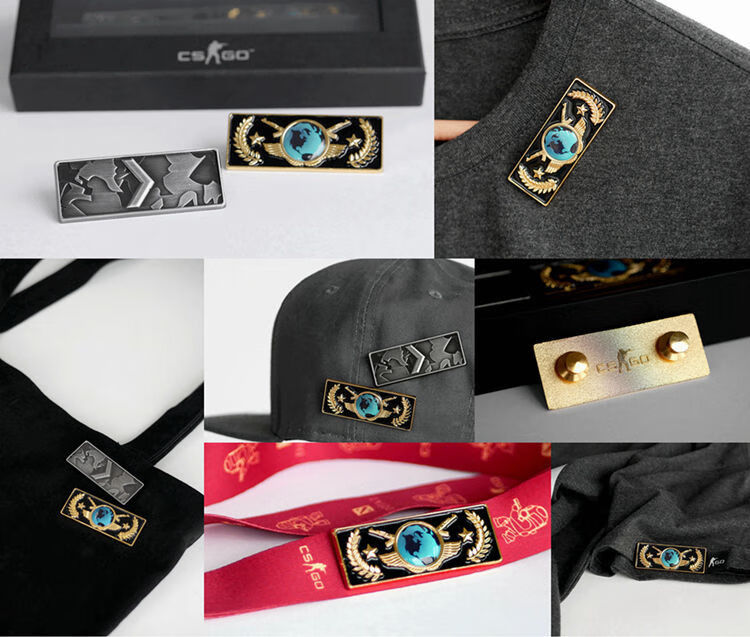 汇智之城csgo游戏周边精英徽章礼盒装水平组徽章大地球徽章纪念品黄金