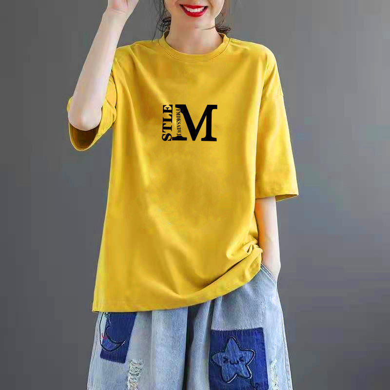 款优衣u裤官方旗店棉短袖t恤印花t恤衣服女夏天的半袖宽松短袖上衣