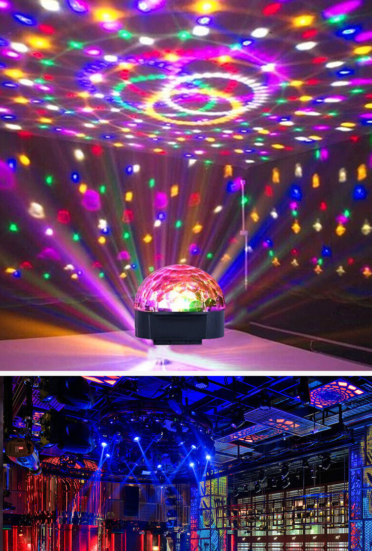 ktv彩灯七彩声控蹦迪灯音乐酒吧灯夜店婚庆旋转舞台灯慢摇吧气氛小夜