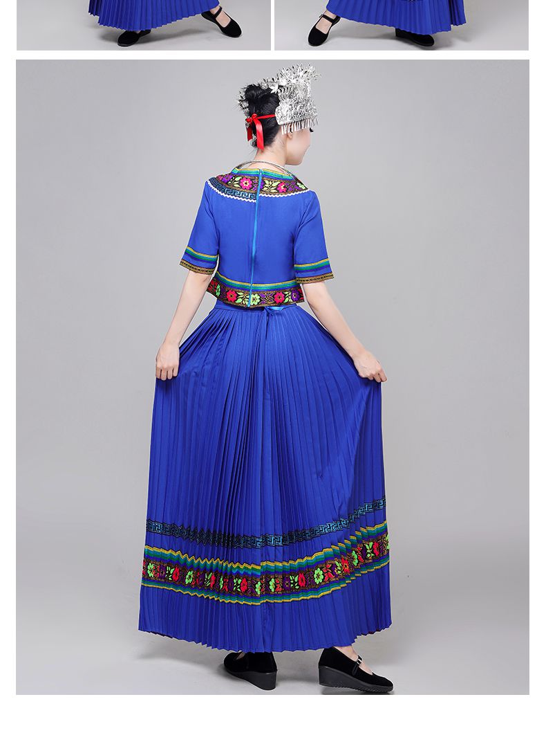 民族服装女成人服装大人新苗族演出服土家族湘西壮族瑶族彝族舞蹈服饰