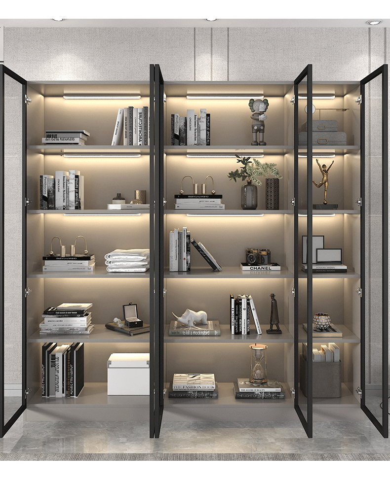 定做柜子玻璃门加装 极简铝框窄边钢化玻璃门推拉门衣柜酒柜衣帽间