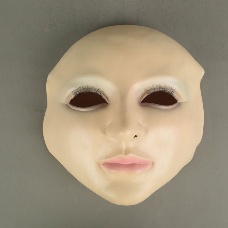 2022新款头套男3d立体人脸面具硅胶直播美女头套头罩光头男女伪娘老头