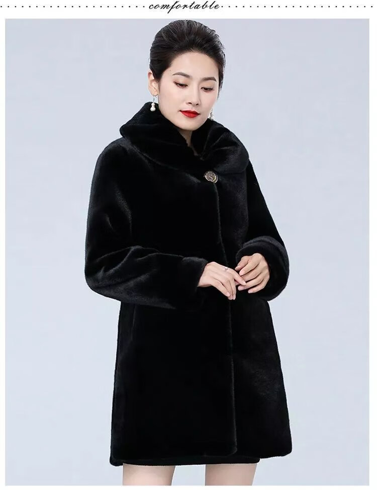 【捡漏特价】babiboy海宁皮草进口貂皮大衣女整貂裘皮草海宁中长款