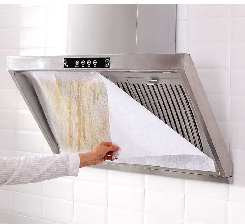 油烟机防油纸过滤网防护罩通用抽吸油纸贴纸带磁铁油烟机保护罩加厚