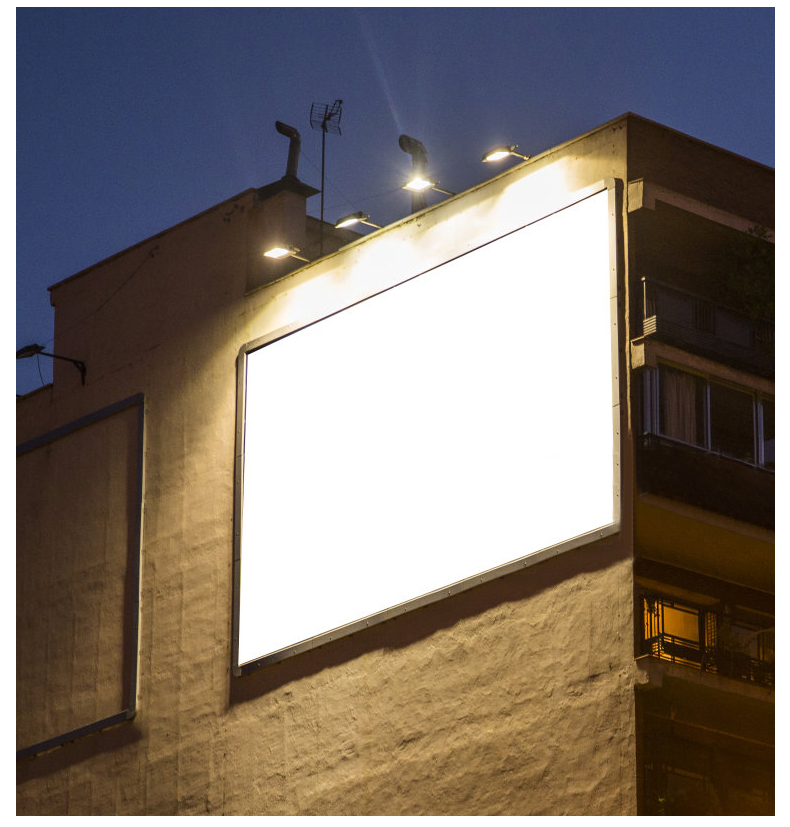 品牌太阳能投光灯灯杆支架亮招牌广告牌门投射灯30w户外防水弯杆 加粗