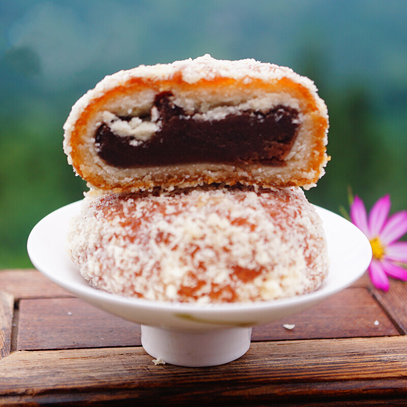 四川成都特产豆沙煮饼传统文殊院宫廷糕点铺特产小吃古代名吃豆沙煮饼