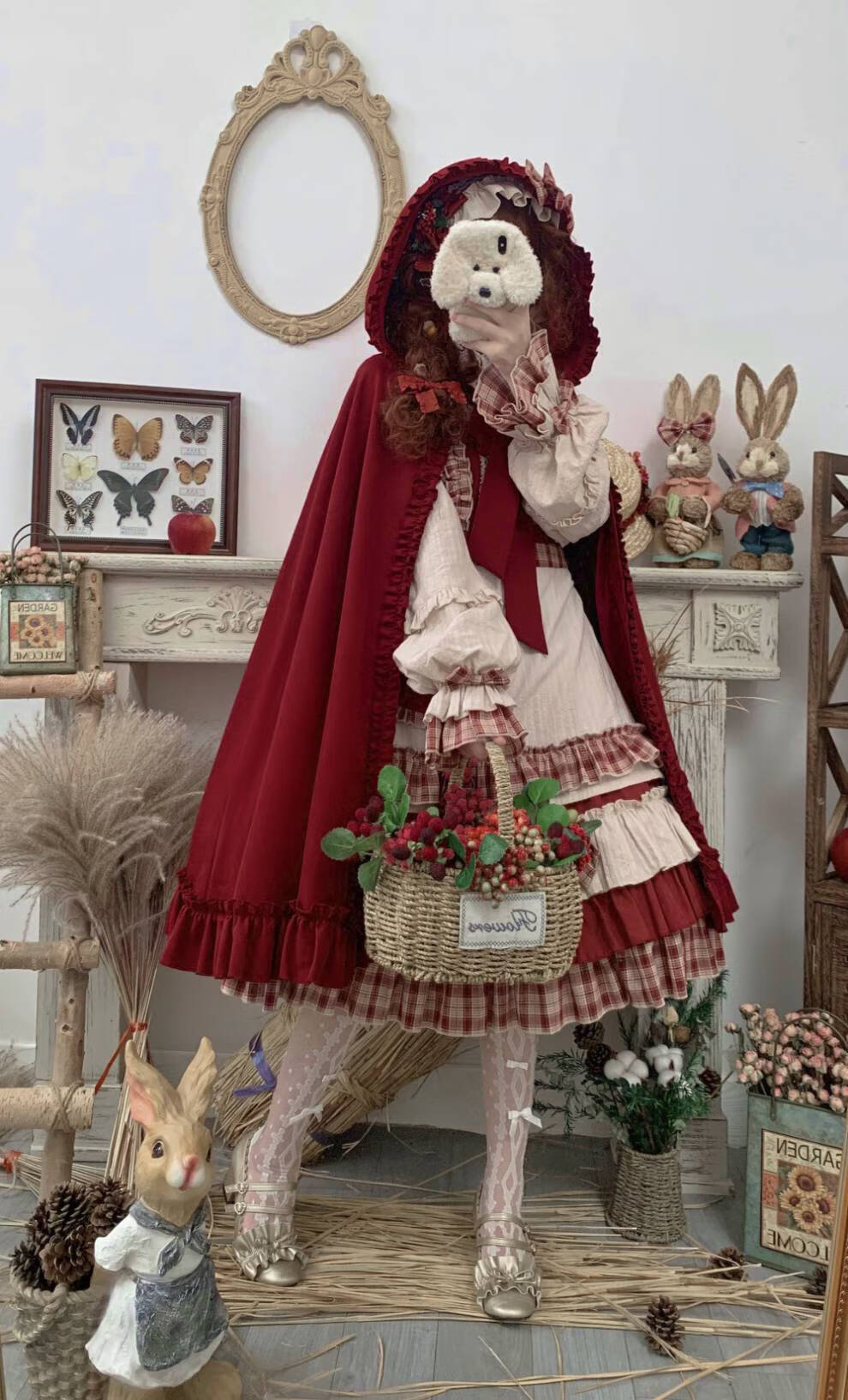 小红帽洛丽塔 洛丽塔lolita裙轻lo裙日常浆果少女白雪姬小红帽现货