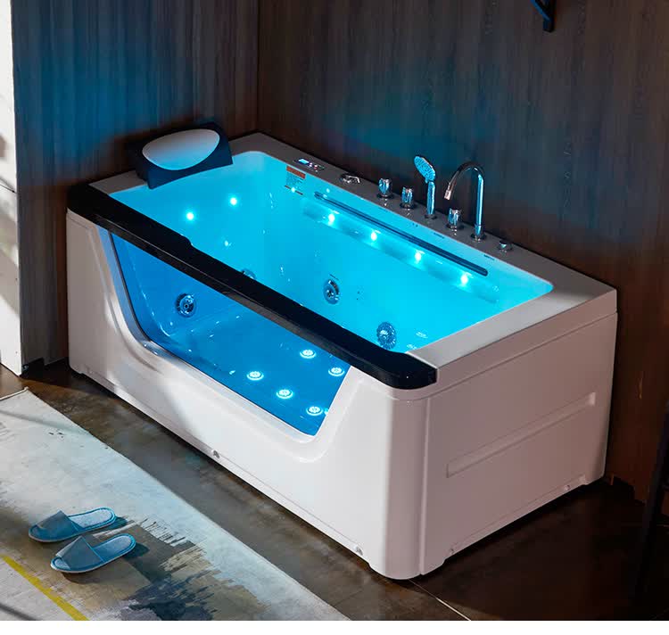 瀑布冲浪按摩浴缸恒温加热情侣豪华别墅家用单人双人超大浴池 双人;五