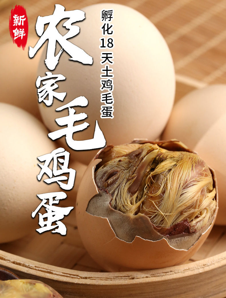 毛蛋生批发18天新鲜毛鸡蛋鸡胚蛋旺蛋喜蛋农家散养鸡蛋凤凰蛋毛鸡蛋20