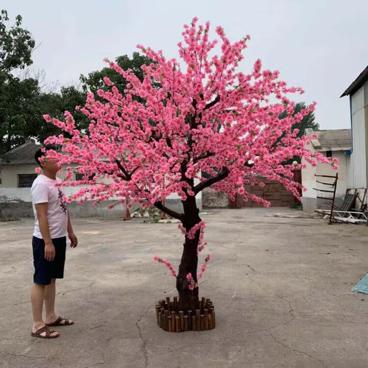 细细木语假桃树仿真桃花树大型室内装饰春节摆花桃花新年樱花梅花腊梅