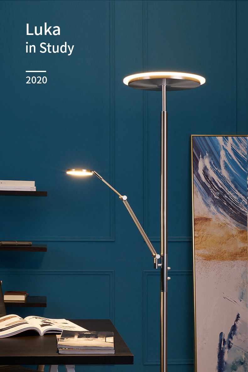 柏曼护眼灯落地德国柏曼客厅眼落地灯感现代书房立式子母阅读读书看书