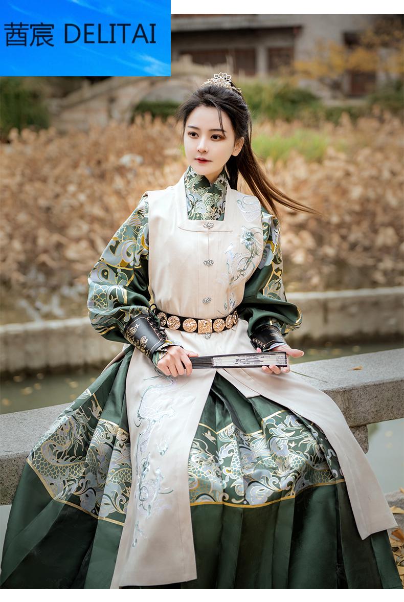 飞鱼服飞鱼衣服原创汉服男女罩甲飞鱼服 曳撒贴里百搭外套明制方领