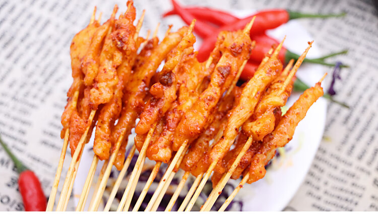 鸡肉小串小里脊肉迷你鸡肉串手把串小鲜肉半成品烧烤油炸半成品200串