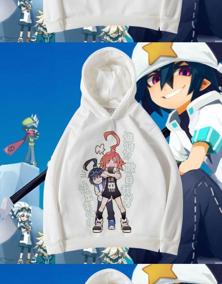 阁版凹凸世界卫衣加绒雷狮中大童外套带帽图案加绒新款动漫秋冬儿童