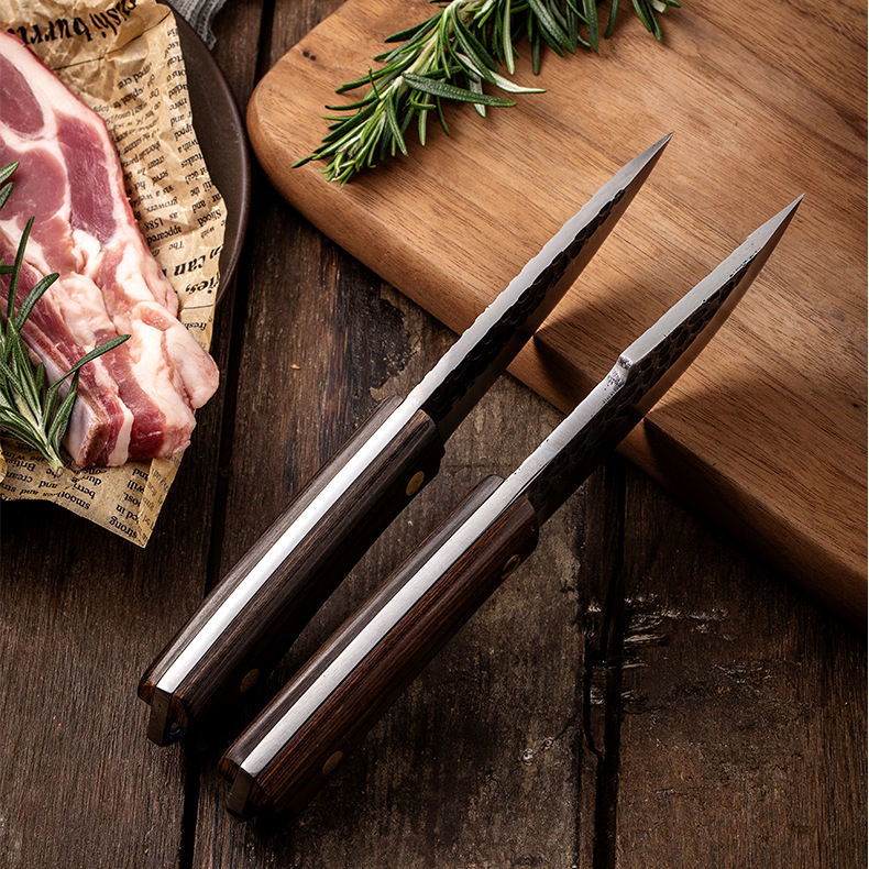 蒙古吃手把肉手工小刀锻打手扒肉刀烧烤吃肉割肉切肉刀户外便携锋利