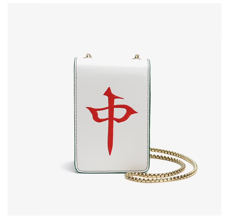 ceekay感超火小包包女2022新款潮夏链条麻将包斜挎迷你手机包 八万 送