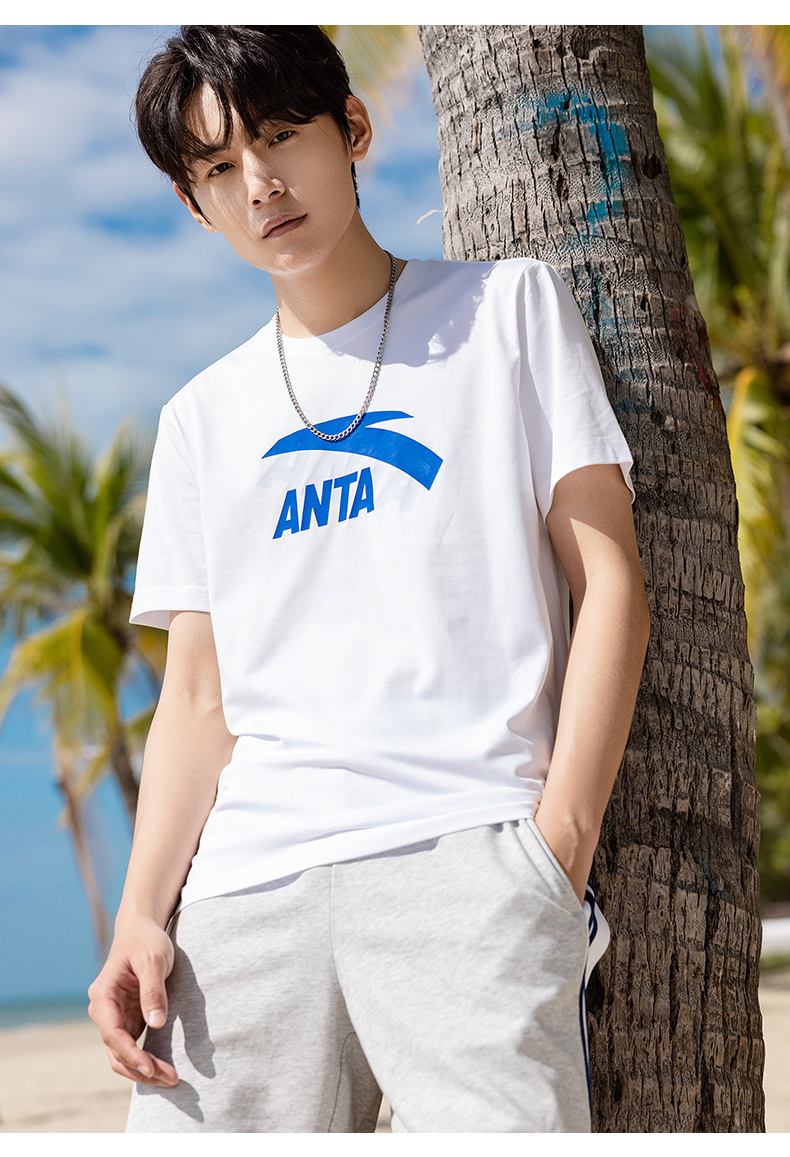 安踏(anta) 安踏男款短袖2022年夏季新款运动休闲半袖官网旗舰夏季