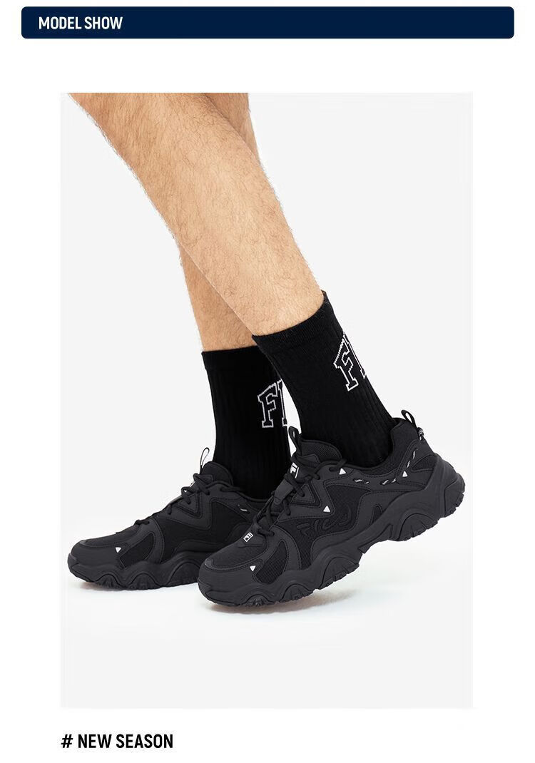 乐宾伦联名斐·乐同款纯猫爪四代蔡徐坤同款春秋款男女老爹鞋轻便