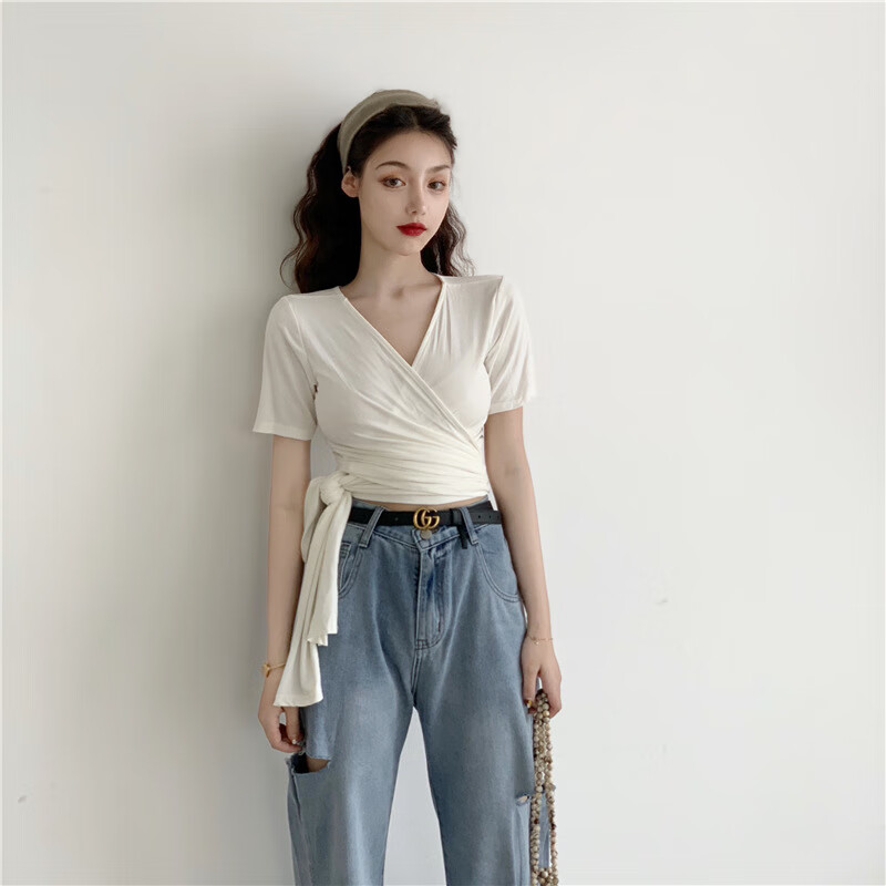 2019新款泫雅风套装女夏季短袖高腰阔腿裤网红两件套洋气减龄裤装