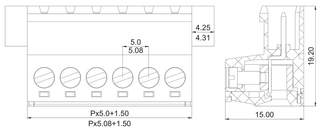 插拔式接线端子 免焊对接空中对插端子公母对插xk/mg/ex2edgrk-5.