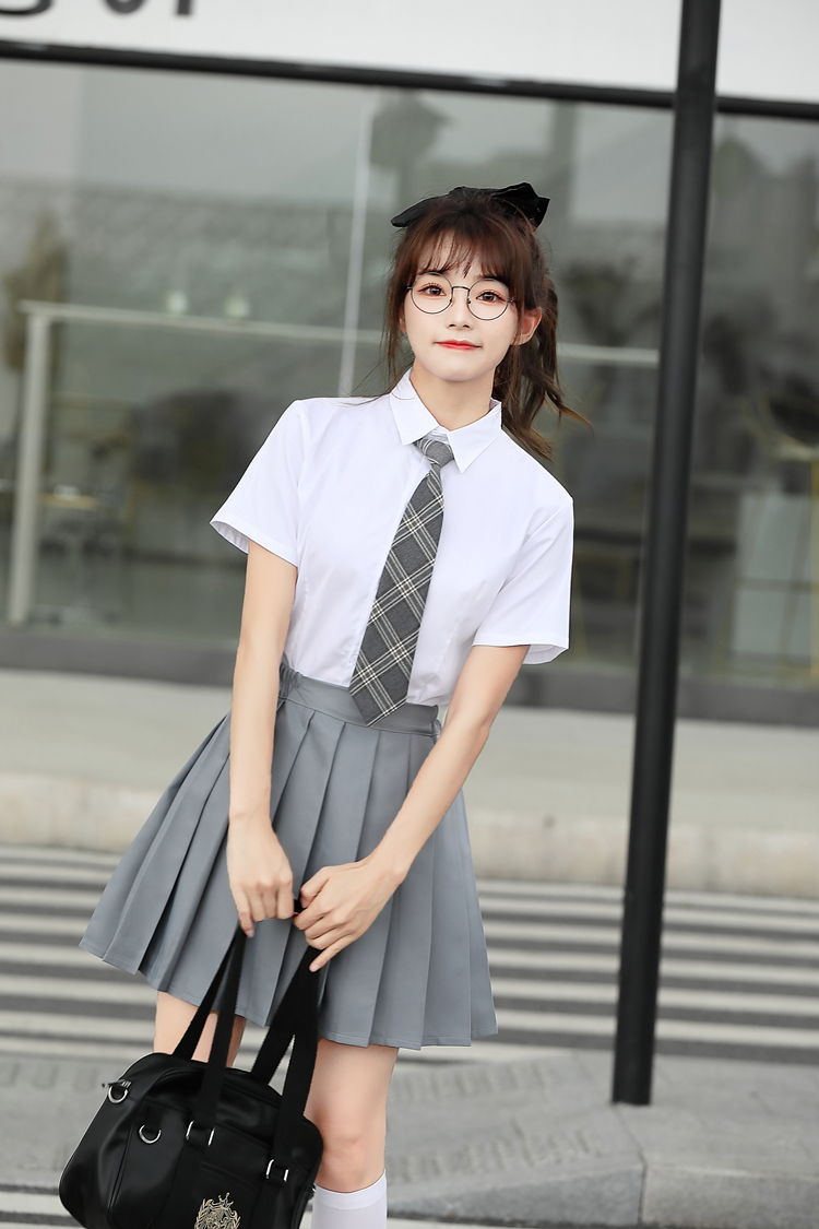 高中校服校服班服套装中学生韩版日系jk制服男女夏季短裤短袖衬衫