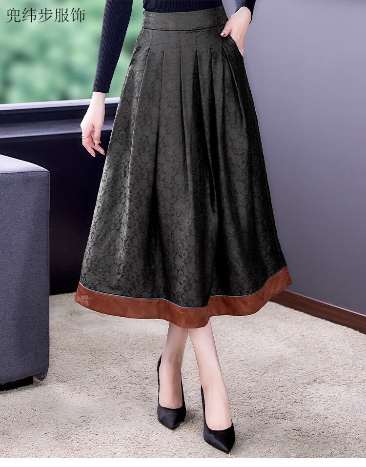 特价捡漏40岁50岁中年女士穿的复古香云纱半身裙女春季2022新款高端桑