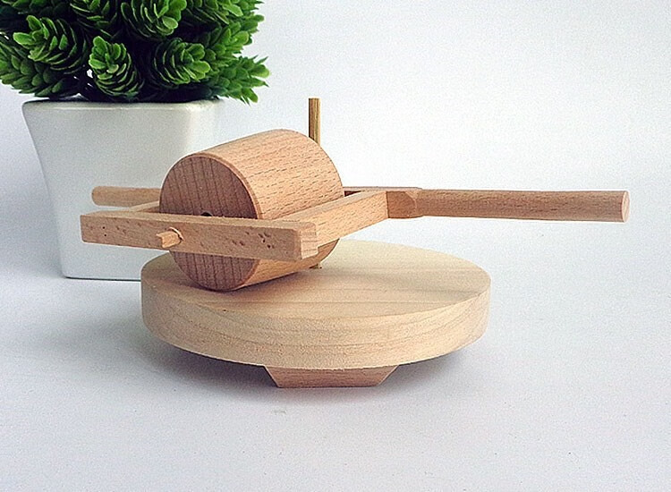 博巴伦水车模型小手工风顺艺术品摆设农具木质风车工艺复古装饰工艺品