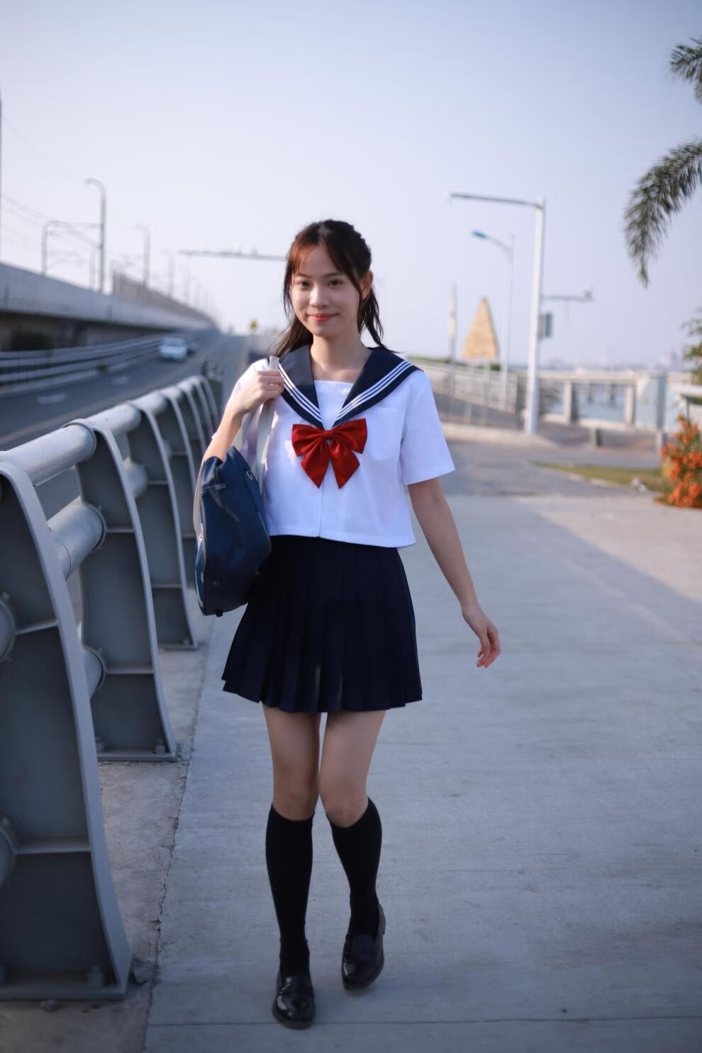 基础款jk制服裙水手服春夏学院风套装白二本三本 ykk 绀色优等生长裙