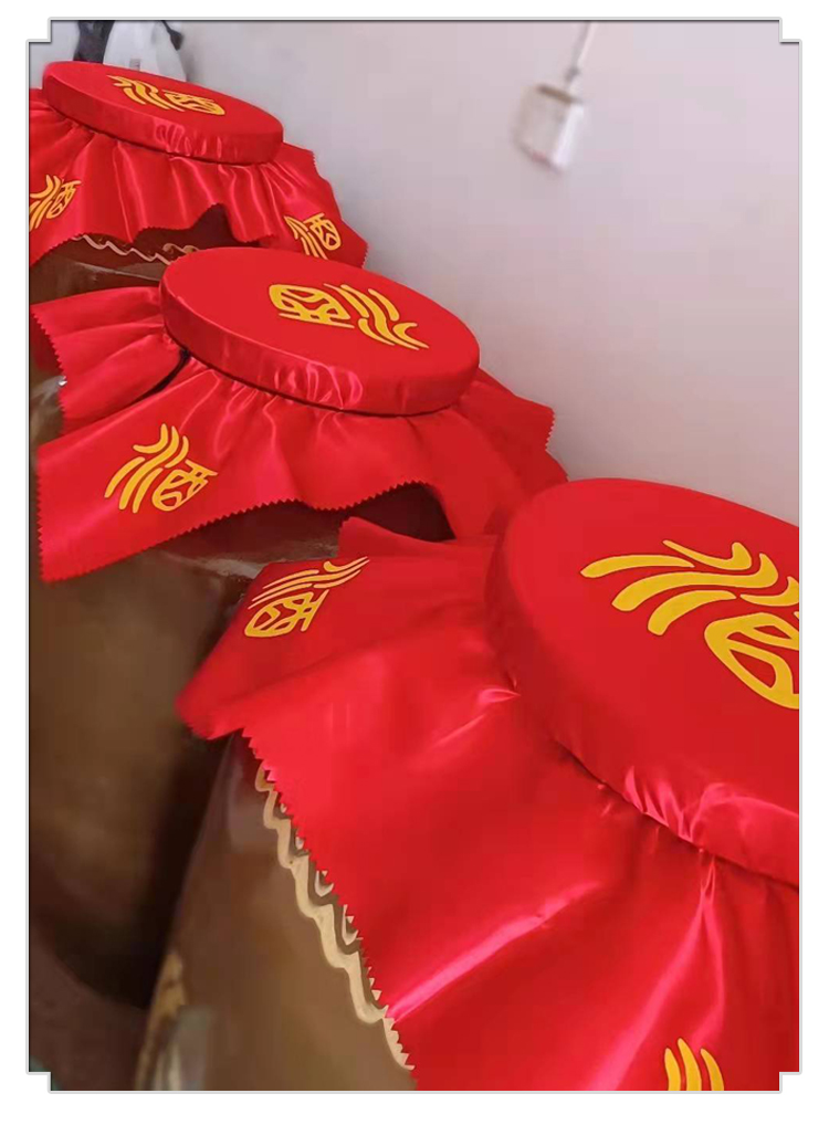 封酒坛牛皮纸套装 酒盖布酒坛封口红布30/40/50/60/70/80/100cm装饰绸