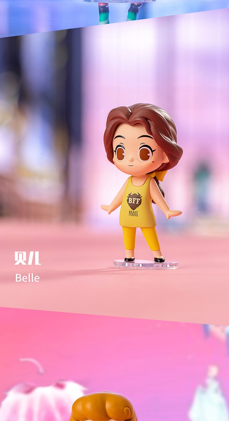 名创优品迪士尼公主系列盲盒miniso可爱少女潮玩珍藏桌面摆件云妮洛普