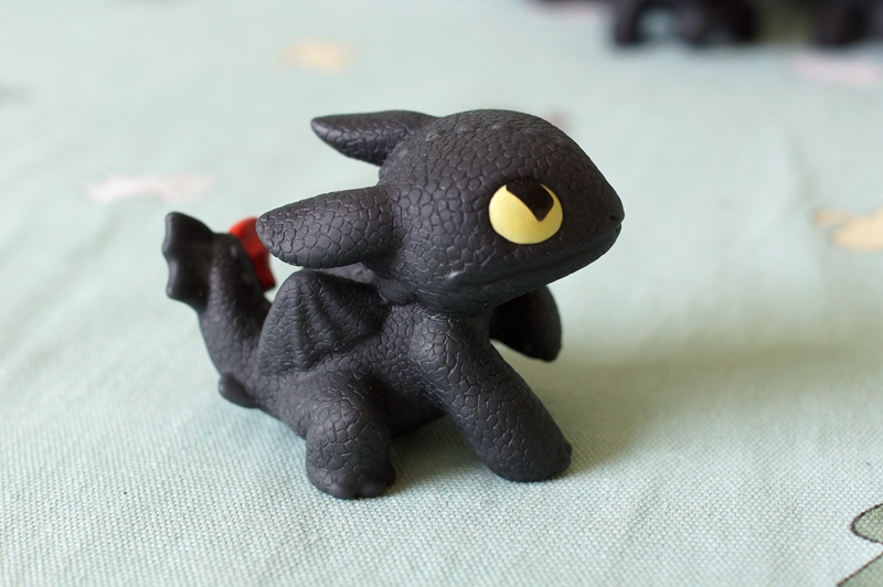 限量版驯龙高手1电影版无牙仔黑龙q版模型公仔摆件景品玩具萌物卡通