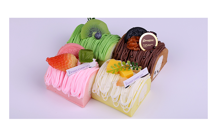 仿真水果瑞士卷蛋糕草莓蛋挞模型慕斯美食甜品店摆件拍摄装饰道具