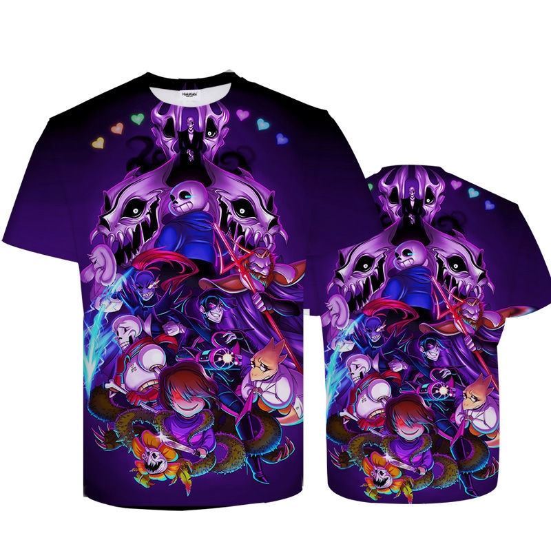 北方虎传说之下男t恤短袖夏undertale动漫周边chara青少年学生sans