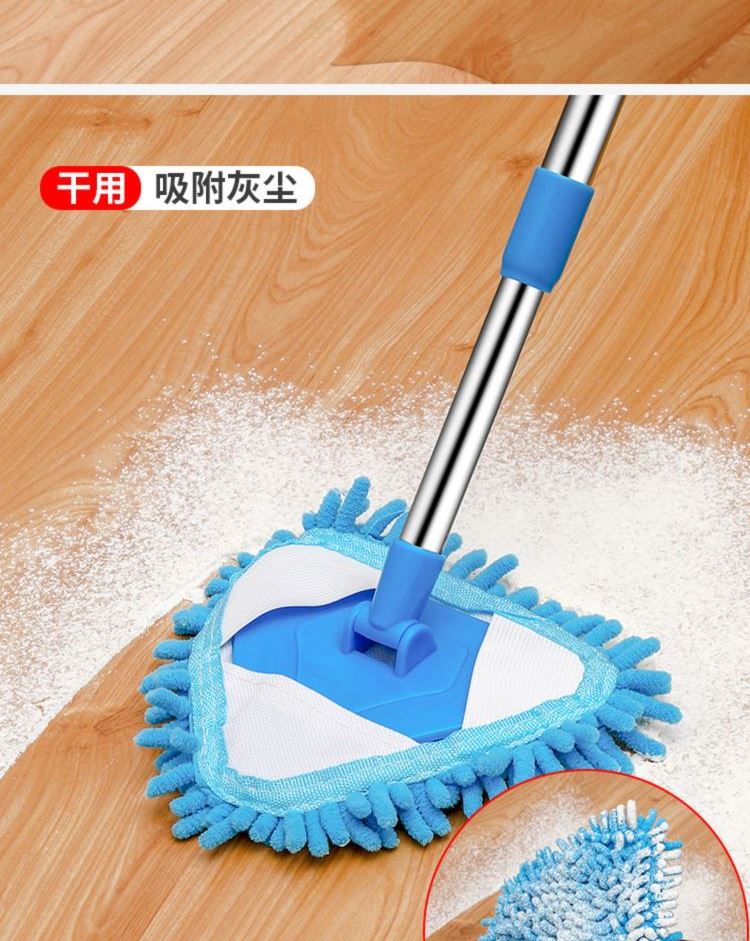 三角擦尘神器加长擦玻璃神器家用三角除尘拖把新屋擦窗天花板打扫搞