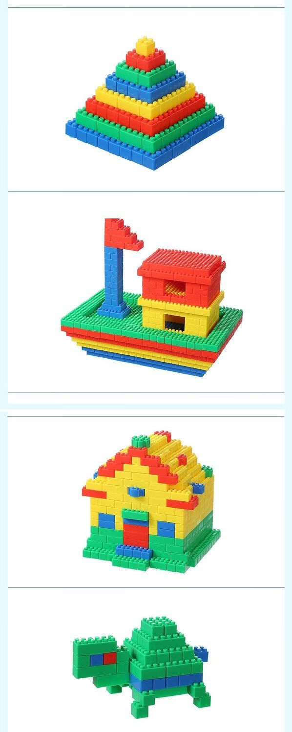 建筑百变儿童创意拼接积木男孩女孩立体拼装玩具袋装169粒参考图