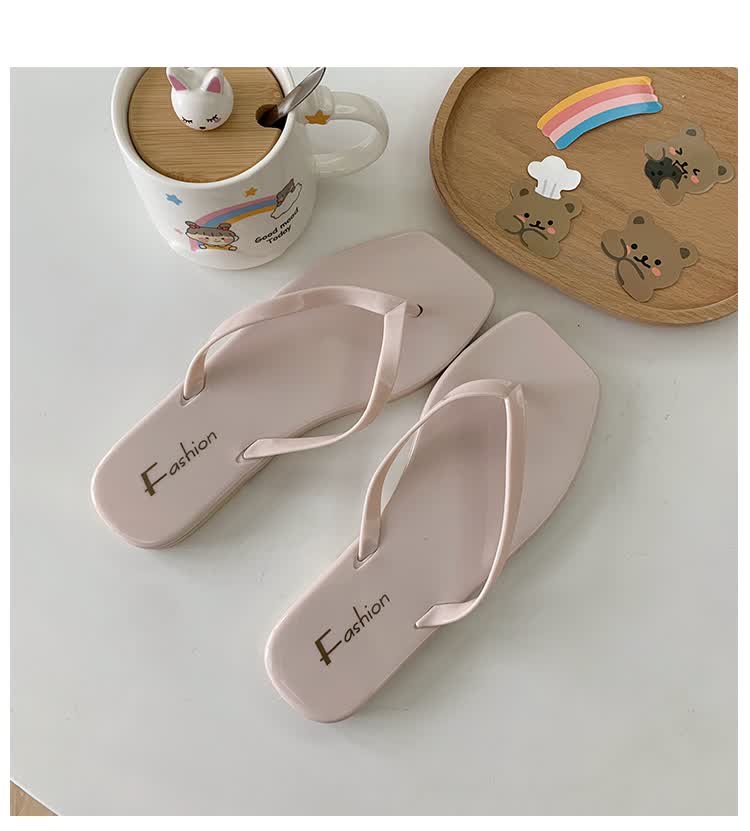 优逸雅人字拖鞋女夏季ins网红平底人字夹脚凉拖外穿防滑防水沙滩鞋