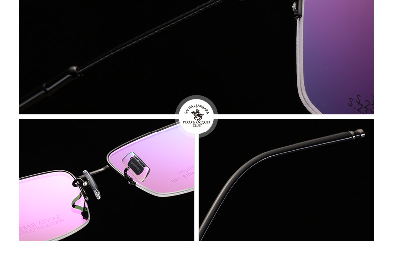 sbprc新款圣大保罗近视眼镜框钛合金镜架方框复古半框通勤配近视眼睛