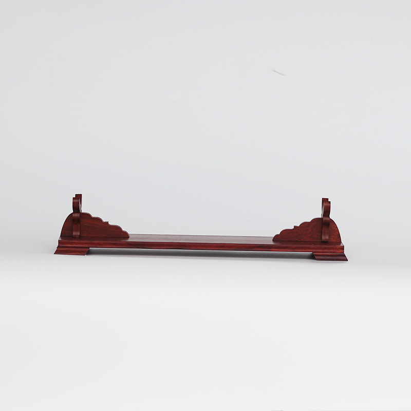 宝剑木支架如意支架展示架宝剑实木托架支撑架红木象牙牛角木雕工艺
