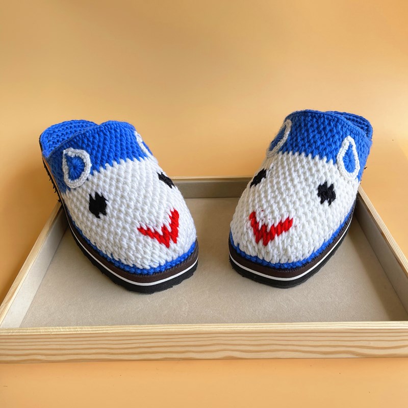 毛线鞋纯居家毛线拖鞋手工勾拖鞋婚嫁成品手工毛线鞋毛线拖鞋 定制