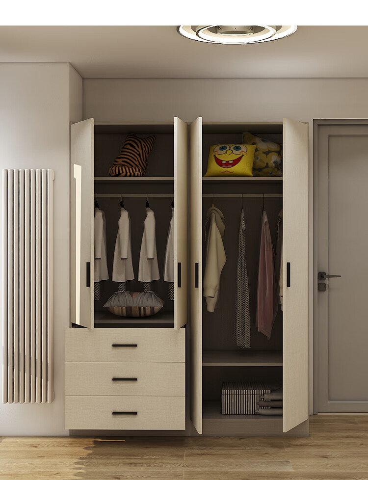 美树美画北欧小衣柜家用卧室小户型08米2门收纳立柜现代简约双开门储