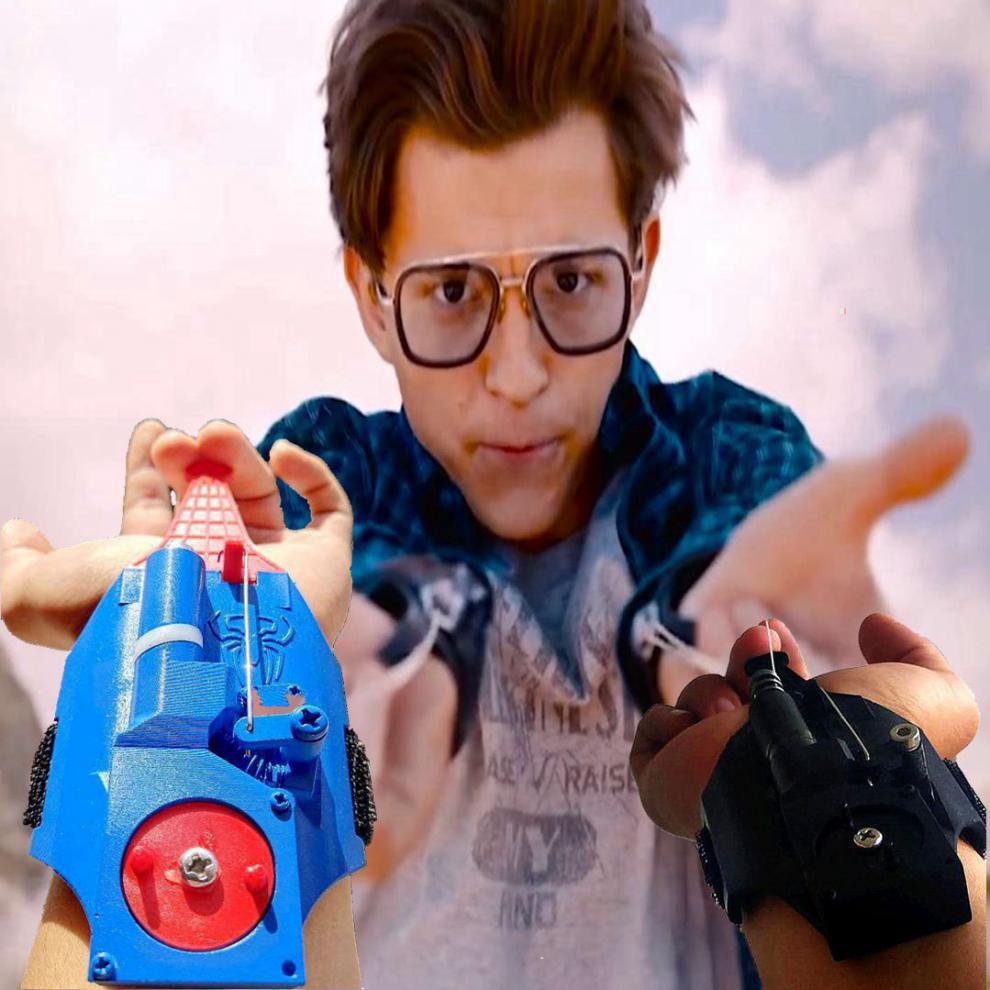 蜘蛛侠吐丝发射器可回收黑科技绳索线喷射蛛丝的装备潮玩儿童礼物荧光