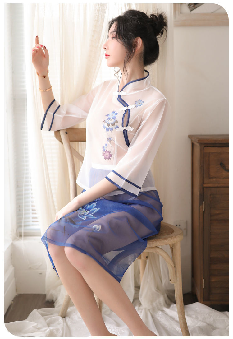 新款情趣内衣情趣性感内衣古装透视制服激情套装旗袍开档睡裙角色扮演