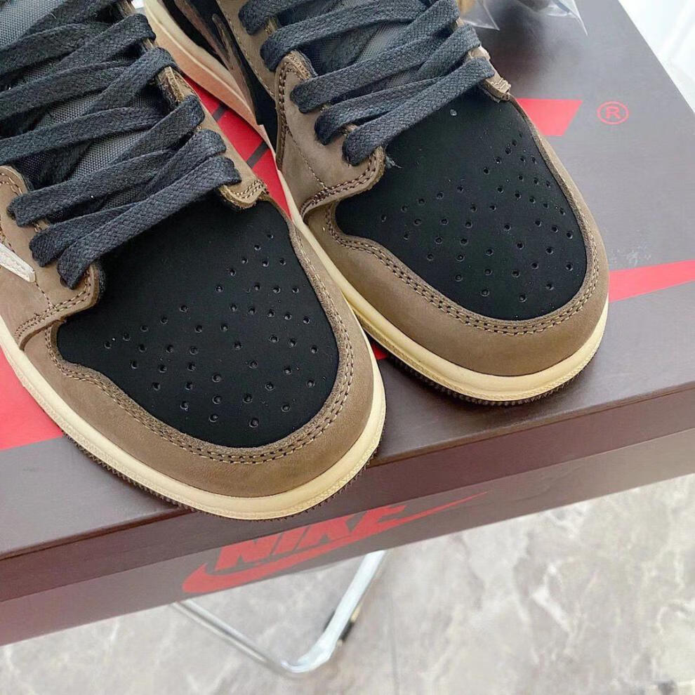 旗舰官方同款 莆田纯原aj1倒钩深棕低帮休闲板鞋运动鞋篮球鞋aj男女鞋