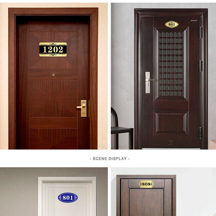 野鸽亚克力门牌号码牌家用门牌号定制房号牌门贴数字贴房间自粘出租房