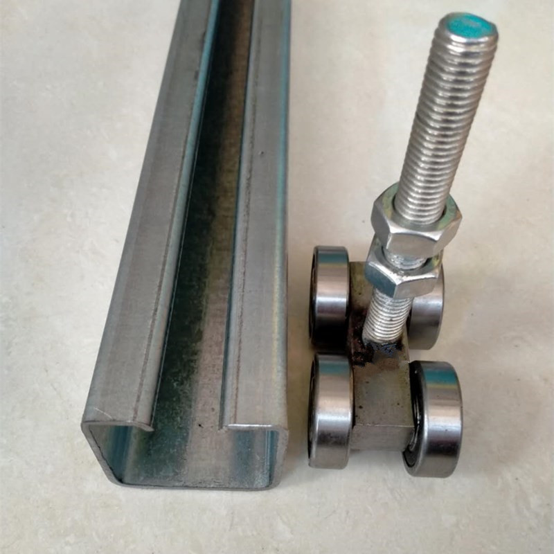 阳台地面天窗平移轨道滑轮垂直升降机导轨导轮直立c型重型滑轨限位器