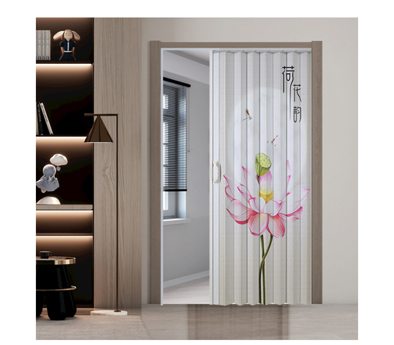 百叶门折叠门pvc折叠推拉移门厨房卫生间客厅隐形伸缩百叶门无轨空调